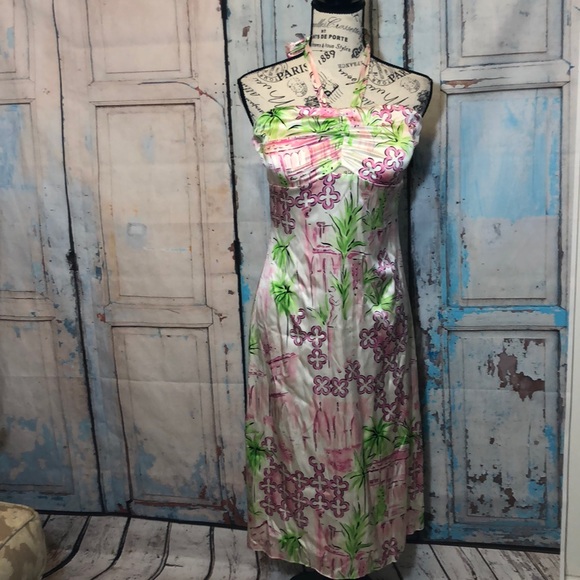 Lilly Pulitzer Dresses & Skirts - Lilly Pulitzer Silk Strapless Mimi Halter Dress